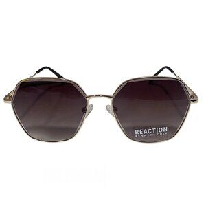 NEW Kenneth Cole  Reaction Octagon Gold Frame Sunglasses